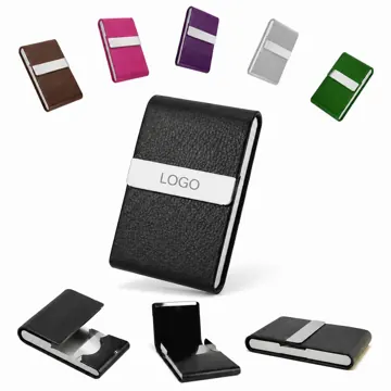 Magnetic PU Business Card Holder with Multiple Slots