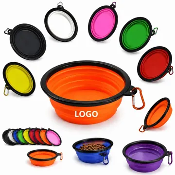 Collapsible Silicone Pet Bowl for Travel, Portable Dog