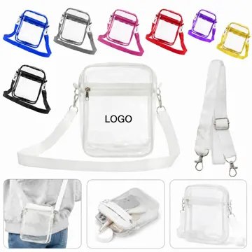 Waterproof Clear Crossbody Bag with Adjustable Strap