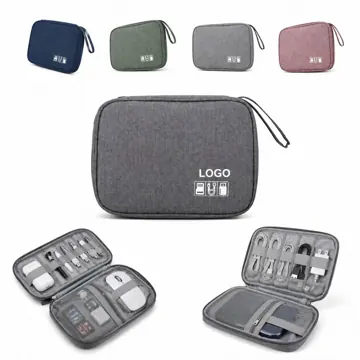 Nylon Tech Organizer Bag with Multiple Compartments