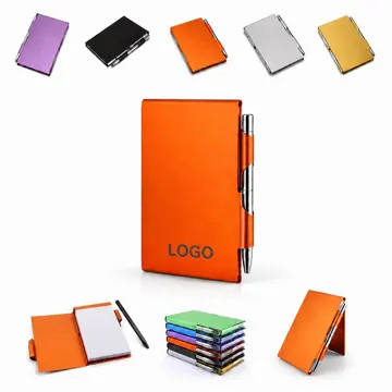 Aluminum Pocket Notepad with Pen, Refillable Writing Journal