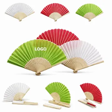 Bamboo Hand Paper Fan, Folding Cooling Fan for Personal Use