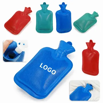 Customizable 1.7L Rubber Hot Water Bottle for Pain Relief
