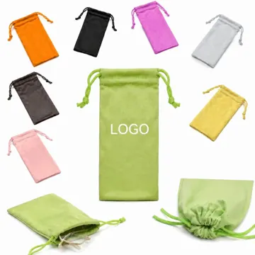 Waterproof Drawstring Sunglasses Pouch with Soft Lining