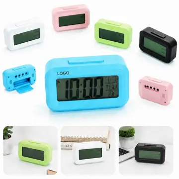 Large LCD Alarm Clock with Snooze and Adjustable Brightness