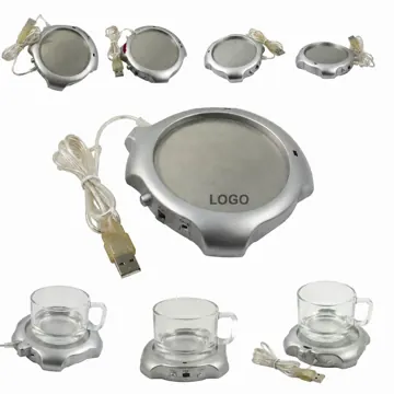 USB Cup Warmer with 4-Port Hub for Coffee & Devices