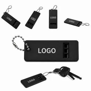 Loud Plastic Emergency Whistle with Keychain for Outdoor