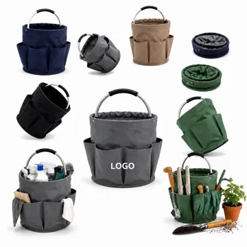 Foldable Oxford Storage Basket with Metal Handle
