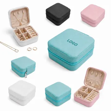 Velvet Jewelry Storage Case with Multiple Compartments