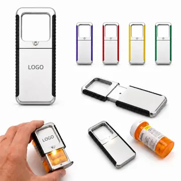 LED Pull-Out Magnifier with Adjustable Light for Close-Up