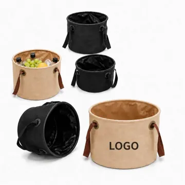 Collapsible Water Bucket for Camping, Portable Folding