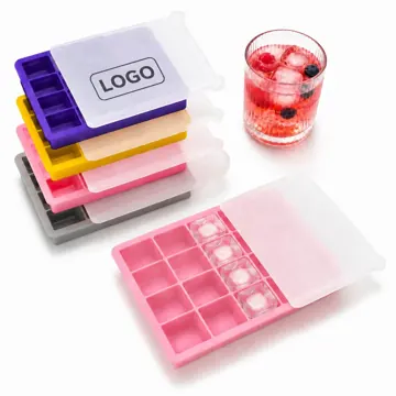15-Slot Square Silicone Ice Tray for Easy Release