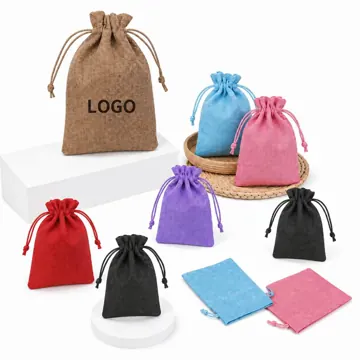 Natural Burlap Drawstring Gift Bags, Eco-Friendly Woven