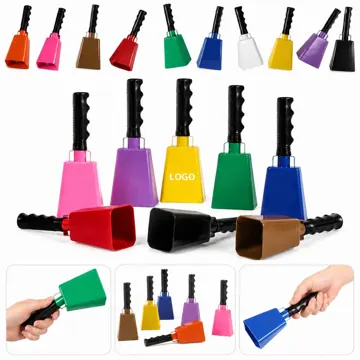 9 Inch Loud Handheld Cowbell for Music Percussion