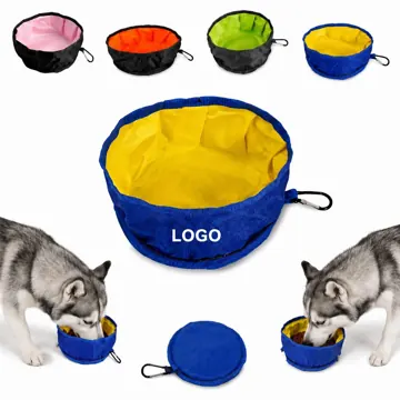 Oxford Waterproof Foldable Pet Bowl with Carabiner