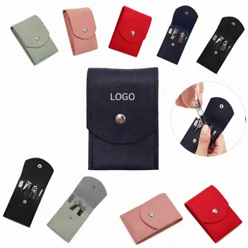 Stainless Steel Nail Clipper Set with Leather Case