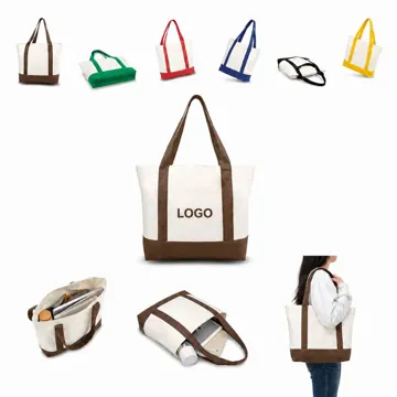 Large Canvas Tote Bag with Shoulder Straps for Everyday Use
