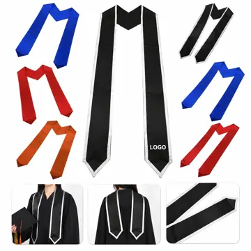 Customizable Satin Graduation Stole, 72 Inch for Ceremony