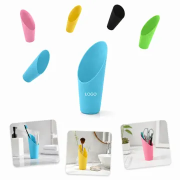 Slant-Edge Multifunctional Storage Cup, Matte Plastic