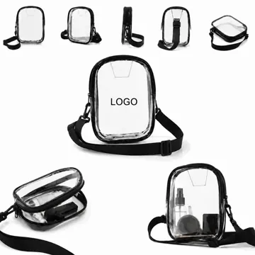 Clear PVC Crossbody Sling Bag Mini Transparent Shoulder
