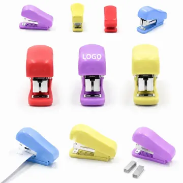 Mini Colorful Stapler with Matching Nails for Desk