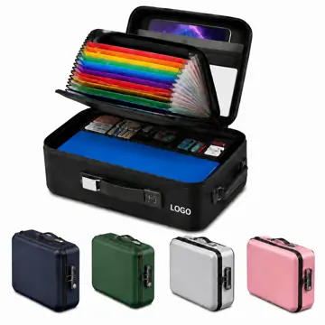 Fireproof Hard Shell Document Box with Lock, Heat-Resistant