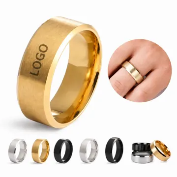 Customizable Titanium Steel Ring, Hypoallergenic