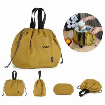 Insulated Drawstring Lunch Bag for On-the-Go Meals