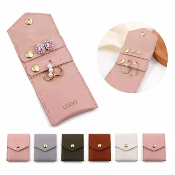 Mini PU Jewelry Storage Bag with Soft Lining and Zipper