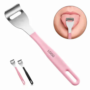 Stainless Steel Tongue Scraper for Oral Hygiene, Curved