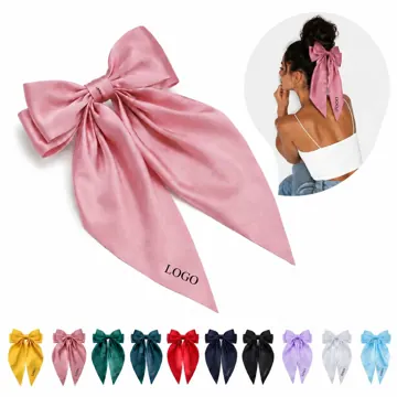 Satin Big Bow Hair Clip, Strong Grip Spring for Stylish Hold