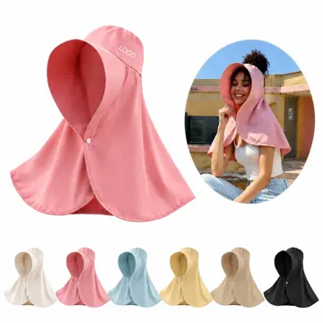 UPF 50+ Hooded Cape Hat for Sun Protection, UV Shield Cover