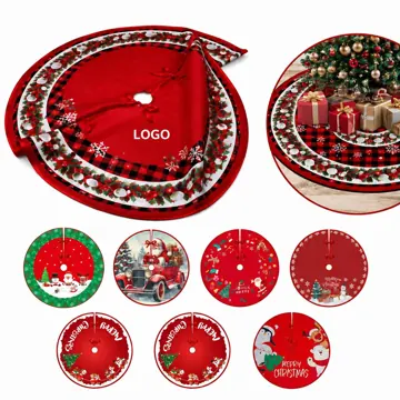 Soft Plush Tree Skirt with Adjustable Closure