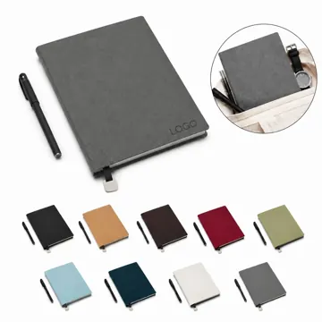 Litchi A5 Leather Notebook with Smooth Paper for Everyday