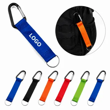 Metal Carabiner Keychain with Quick-Release Buckle