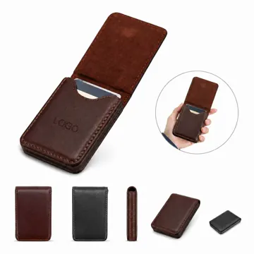 Magnetic PU Leather Business Card Holder Case