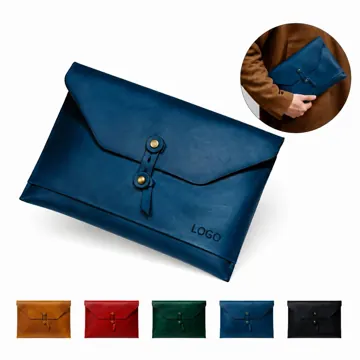 Crazy Horse Leather Briefcase Business File Bag with Padded
