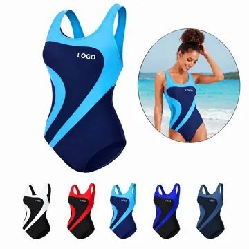 Women's Color-Block High-Waist One-Piece Swimsuit