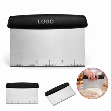 Stainless Steel Dough Cutter & Scraper with Ergonomic Handle
