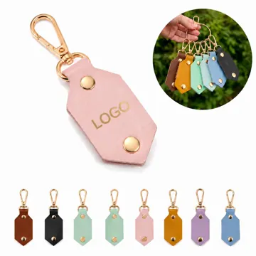 Customizable PU Photo Keychain with Clear Window