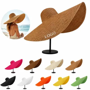 UV Protection Wide Brim Straw Sun Hat Foldable Beach