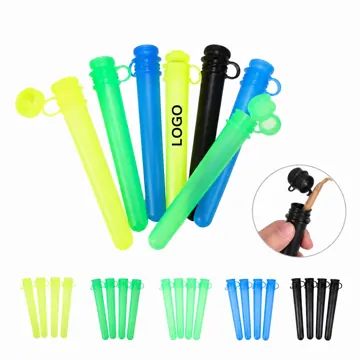 Airtight Plastic Cigarette Tube with Snap-On Cap for Travel