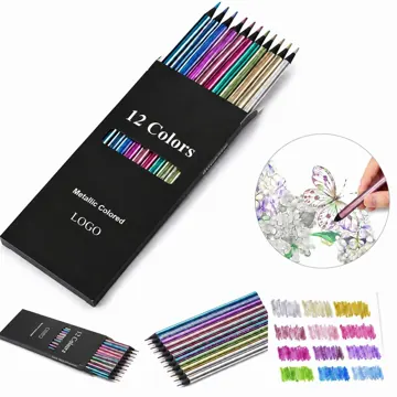 Metallic Colored Pencils Set, Smooth Blendable Lead