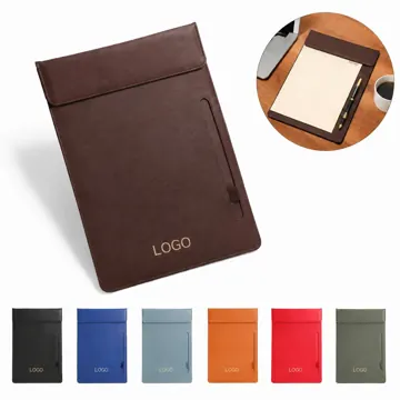 Magnetic Leather Clipboard Folder with Pen Loop