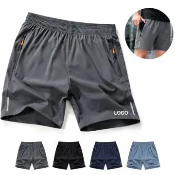 Men's Quick-Dry Sport Shorts with Zipper Pockets