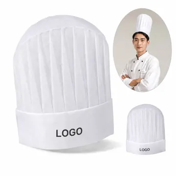 Disposable Breathable Chef Hat with Elastic Band for Food