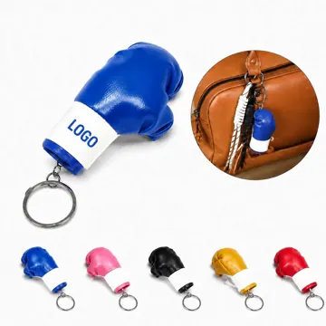 Mini Boxing Glove Keychain with Durable Metal Ring