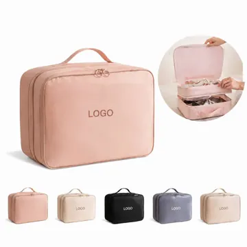 3-Layer Travel Shoe Bag, Water-Resistant Portable Storage