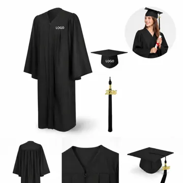Unisex Matte Graduation Gown, Cap & Tassel Set