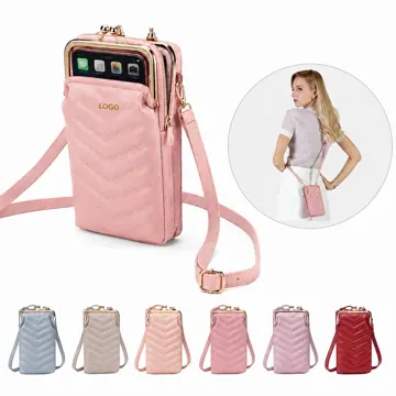 Anti-Theft PU Crossbody Phone Purse with Adjustable Strap